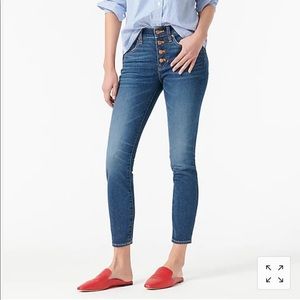 J.Crew 9” High Rise Toothpick Jeans Petite